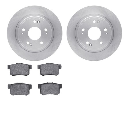 Dynamic Friction Company Rear Brake Rotors with 5000 Advanced Brake Pads 6502-59270